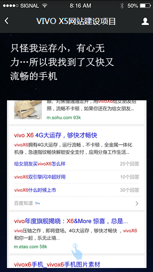 VIVO X5网站建设项目